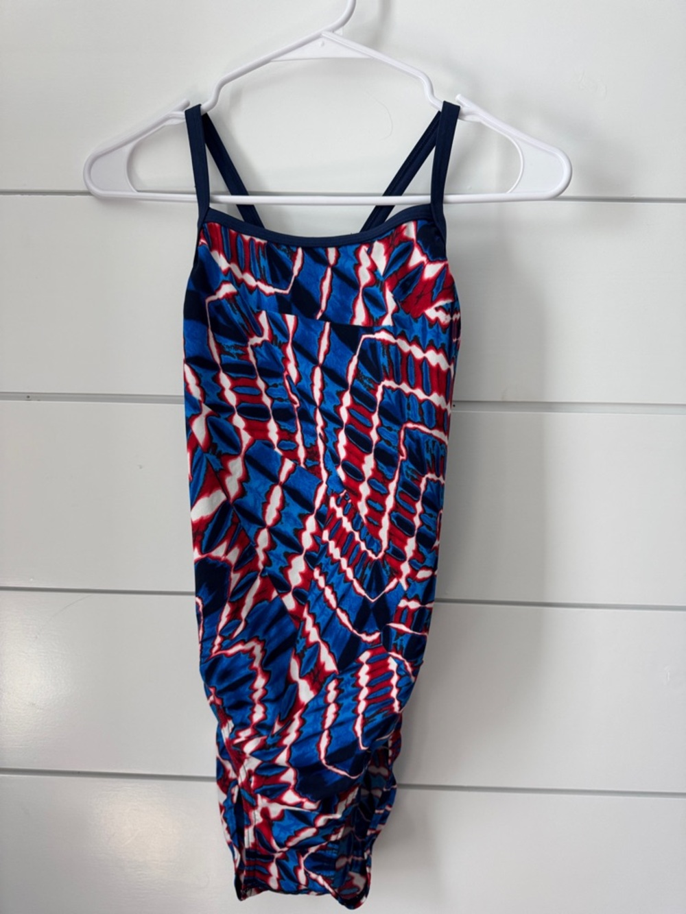 Speedo Red, Blue & White Abstract Swimwear